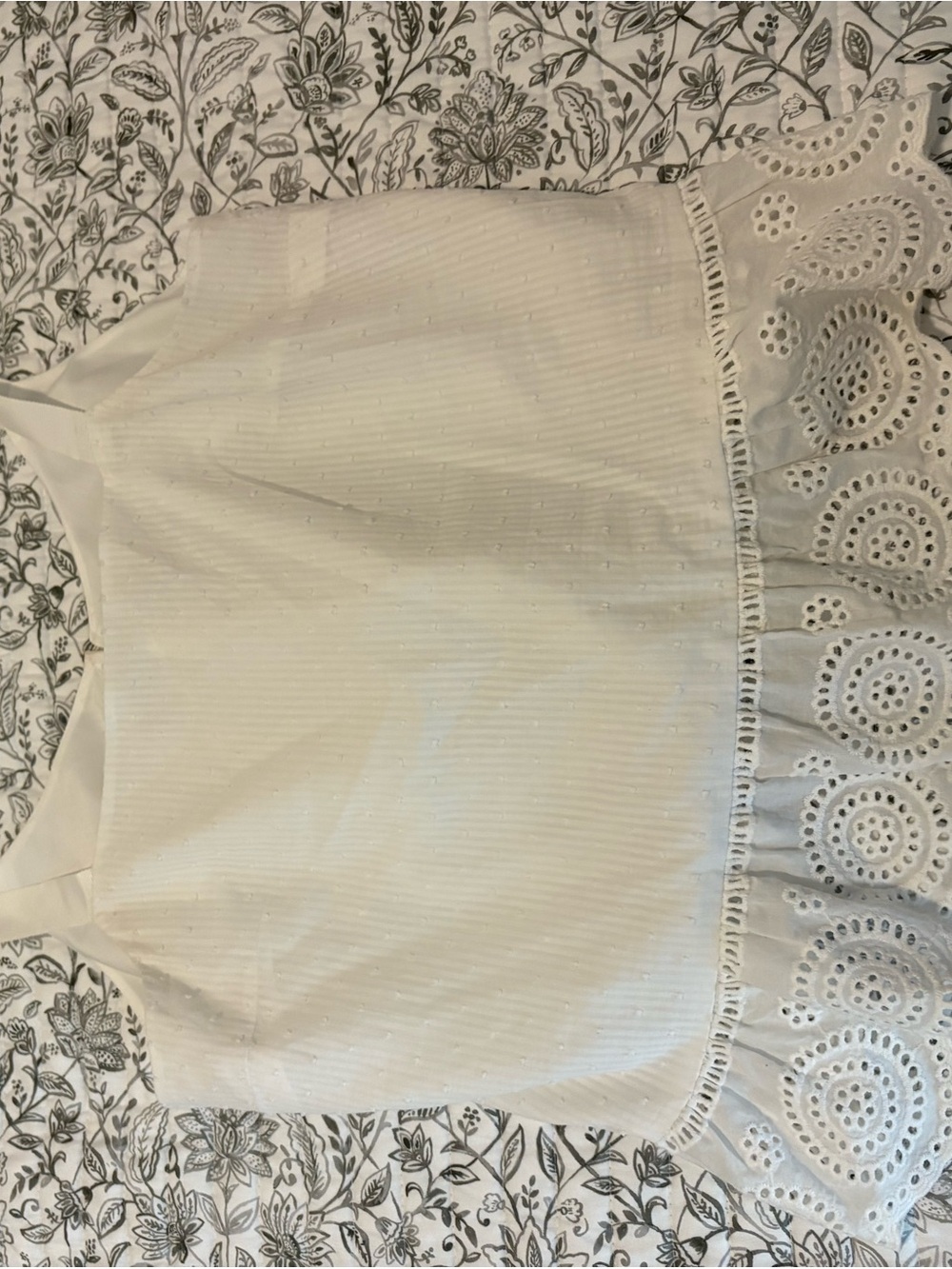 J. Crew Cream Eyelet-Hem Camisole